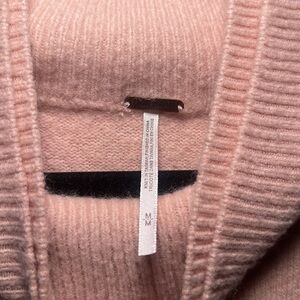 Pink free people sweater, oversized.